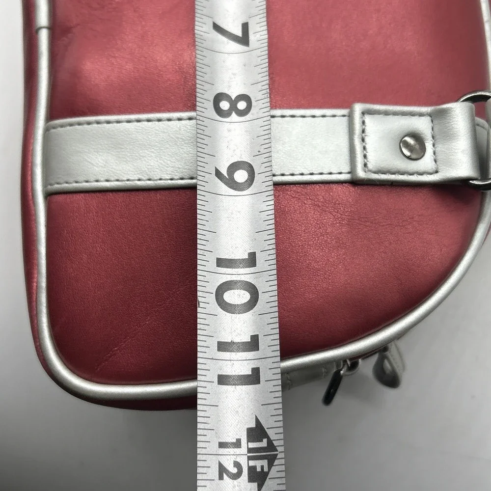Elle Bowler Bag Faux Leather Purple Gray‎ Y2K Purse Retro Street Style